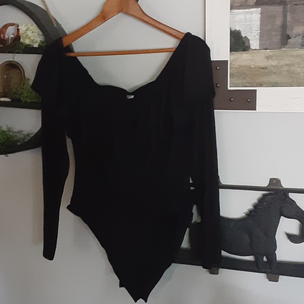 Ruffle off the shoulder bodysuit